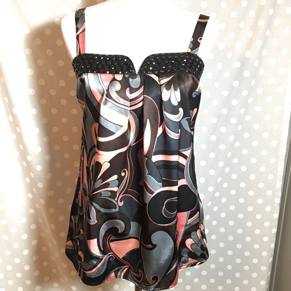 Silky blouse with detail